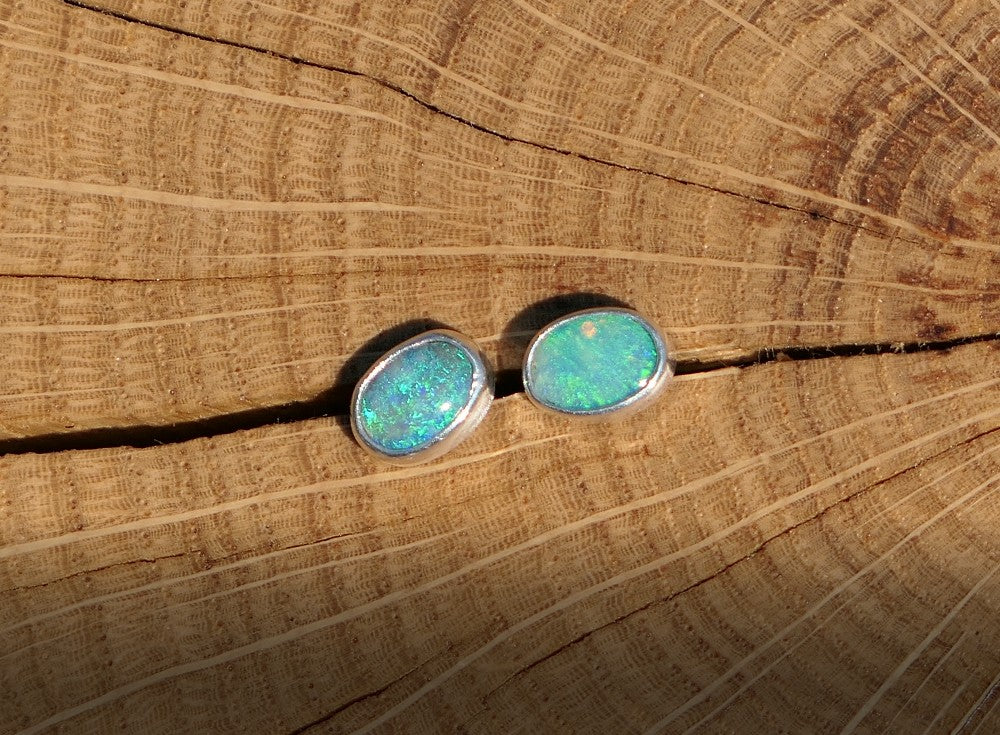 Custom made silver earstuds