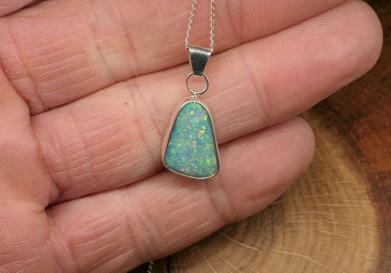 Coober Pedy opal pendant