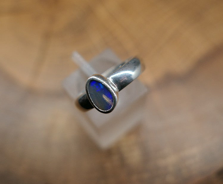 Silver Opal ring size N/6.75 US