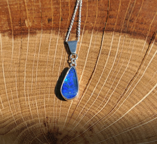 Silver opal pendant