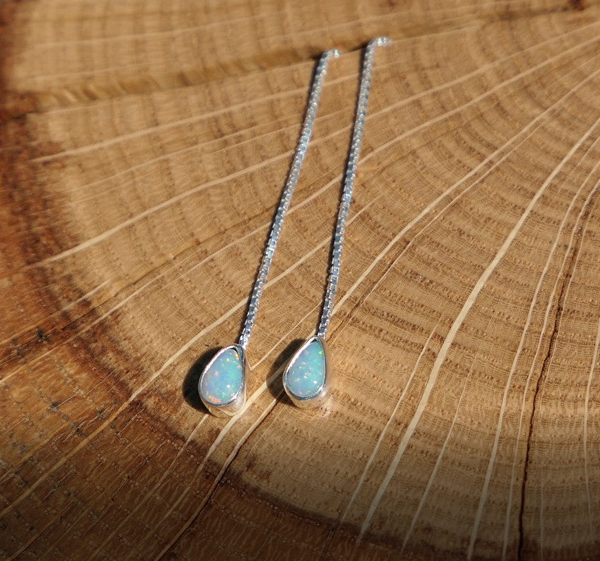 Dangle and drop silver earrings