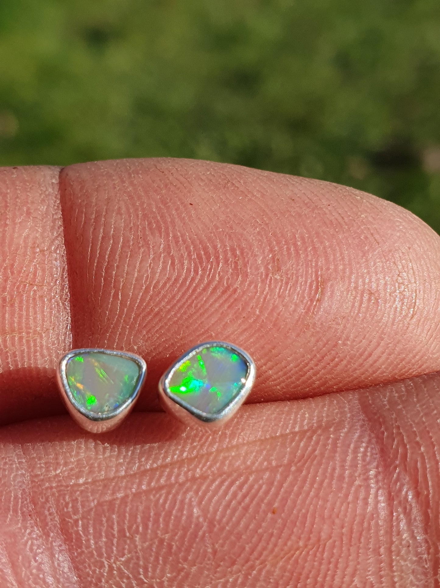 Custom made silver earstuds