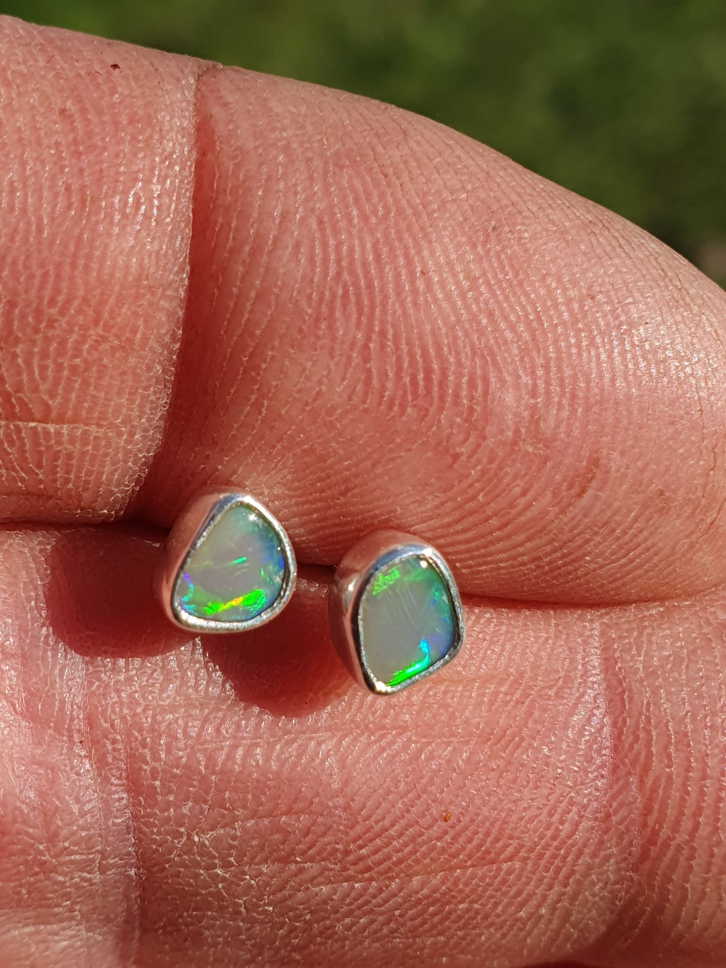 Custom made silver earstuds