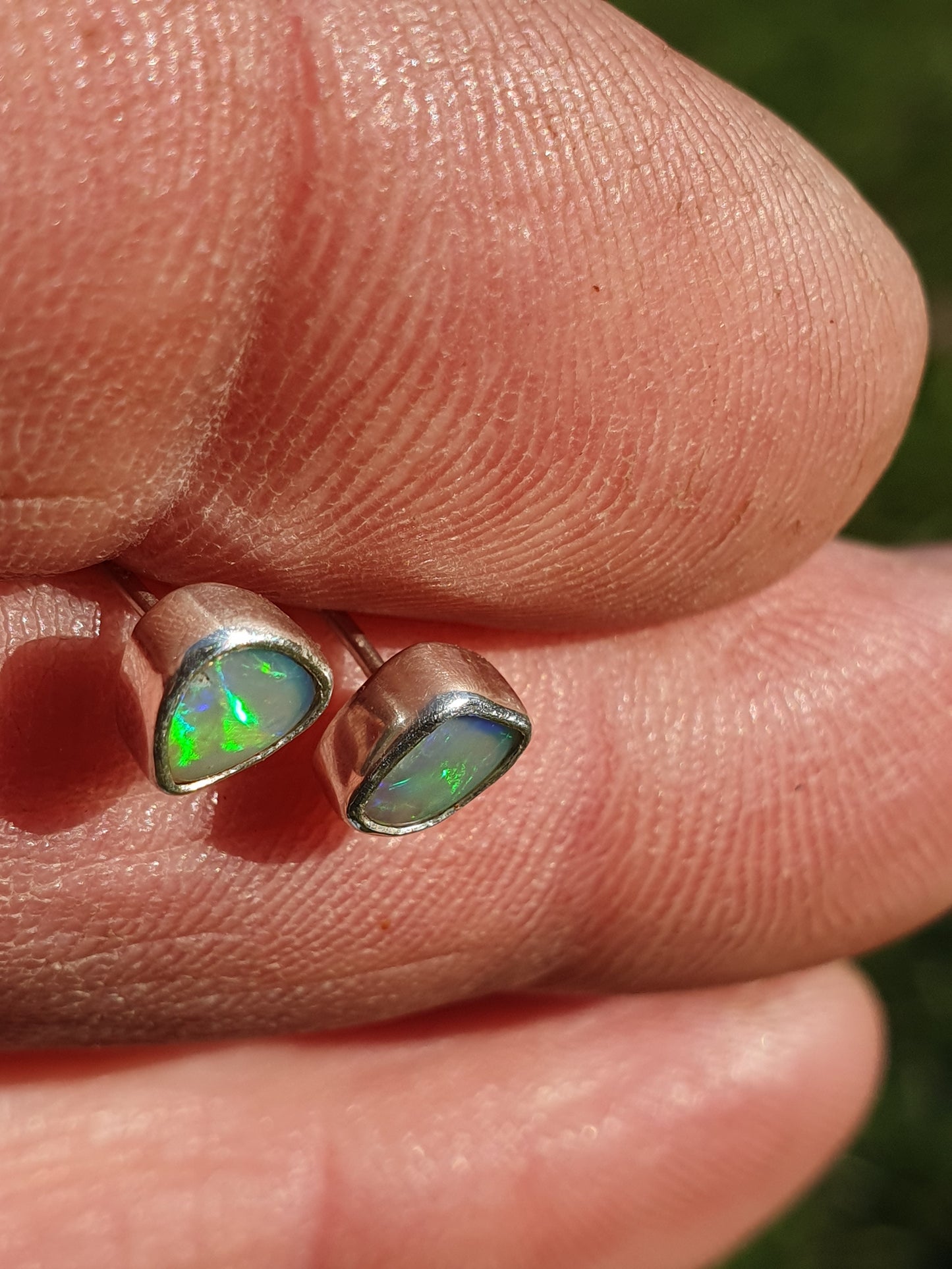 Custom made silver earstuds