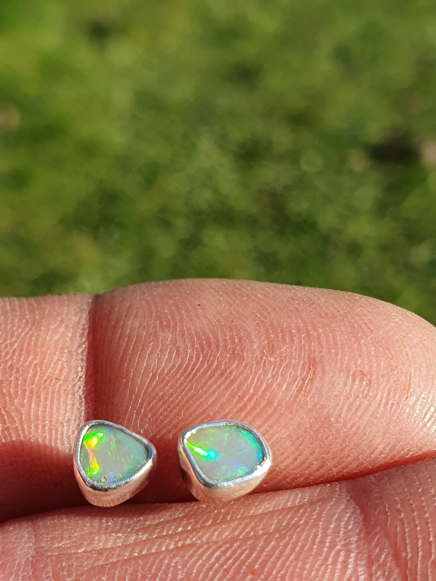 Custom made silver earstuds