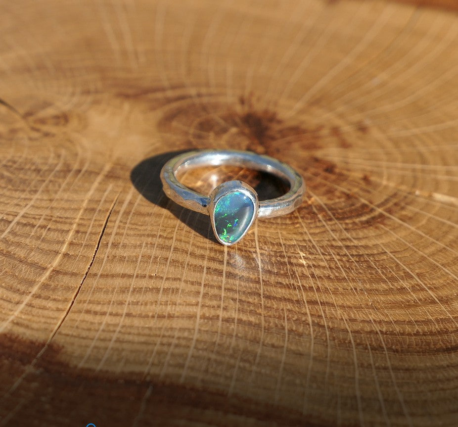 Solid opal ring size L - 5.75
