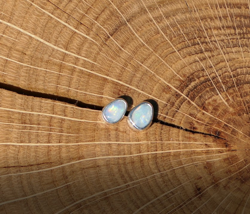 Custom made silver earstuds