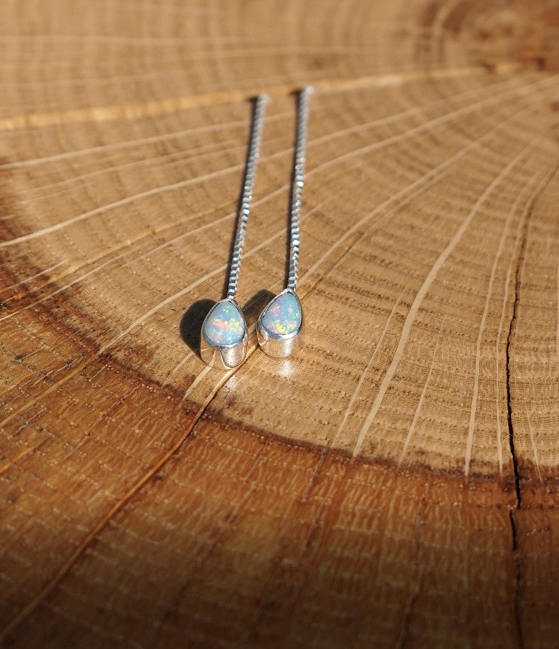 Dangle and drop silver earrings