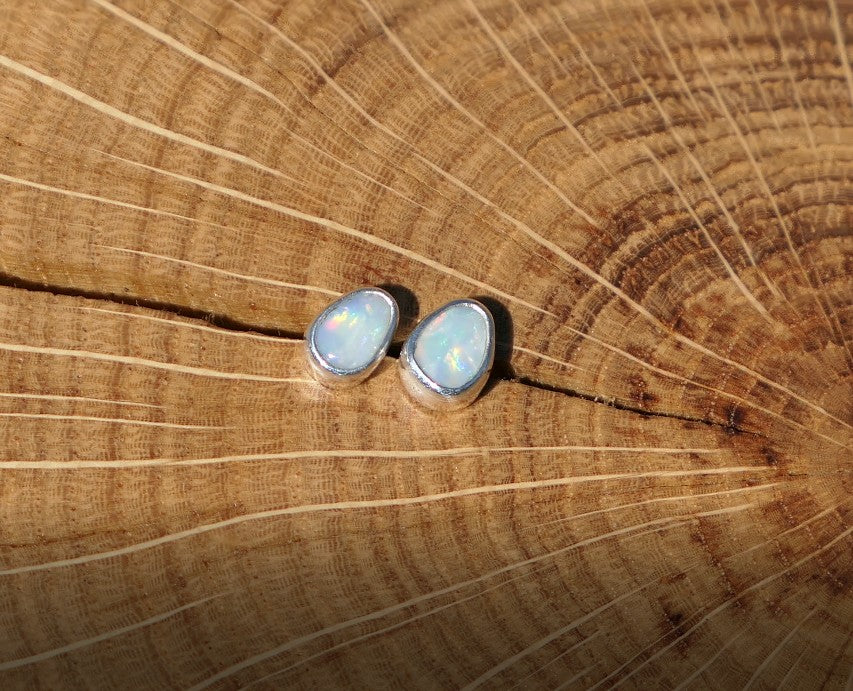 Custom made silver earstuds