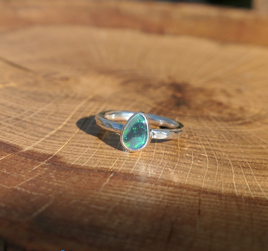 Solid opal ring size L - 5.75