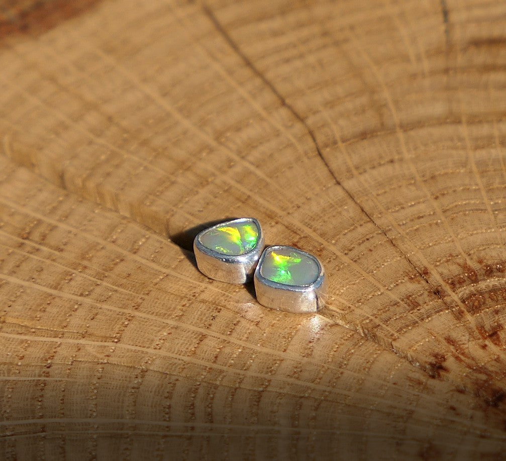 Custom made silver earstuds