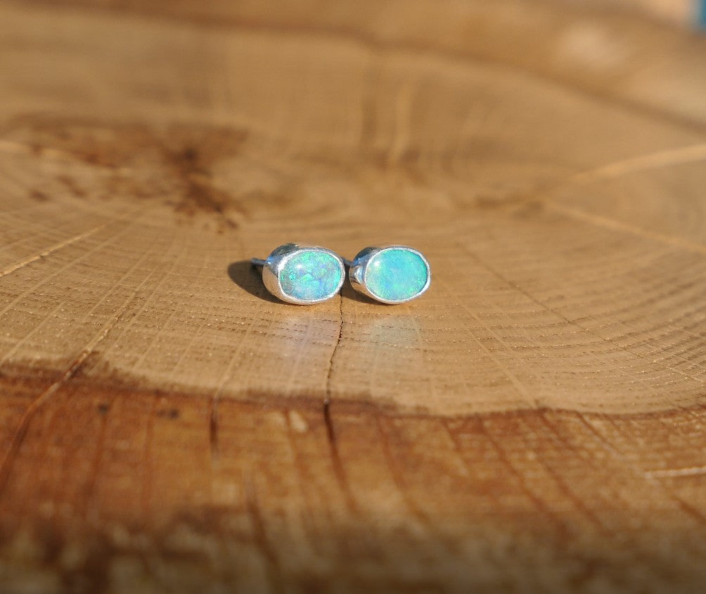 Custom made silver earstuds