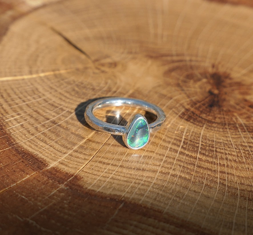 Solid opal ring size L - 5.75