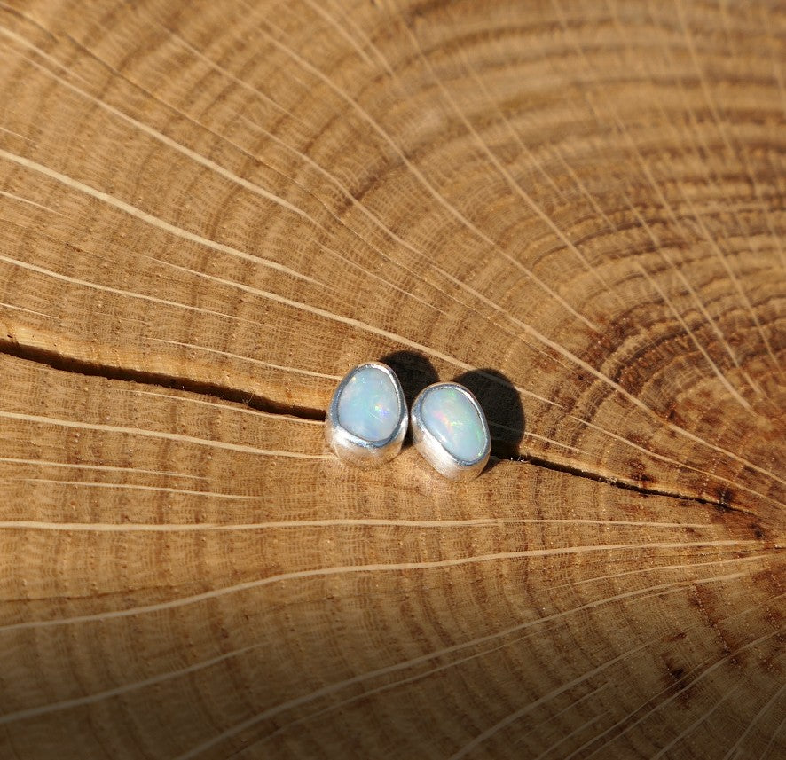 Custom made silver earstuds