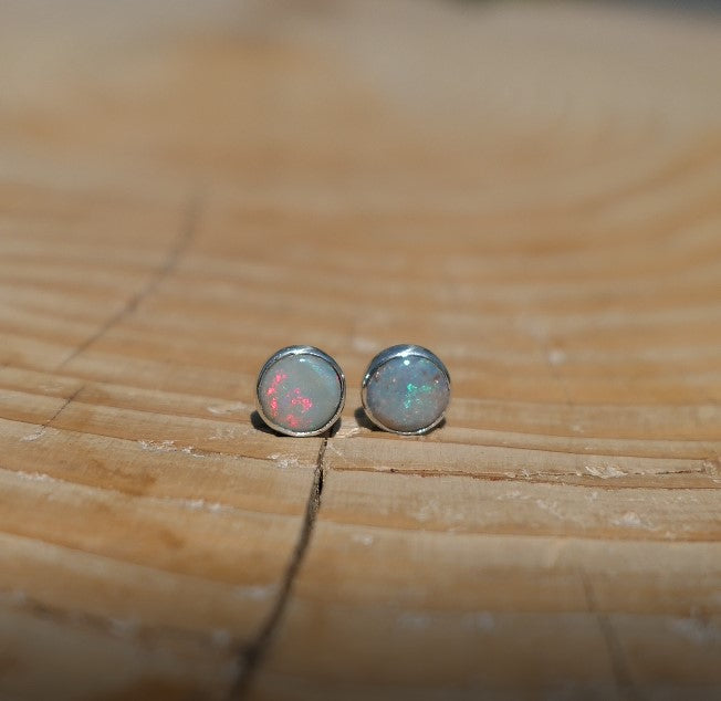 6mm silver earstuds