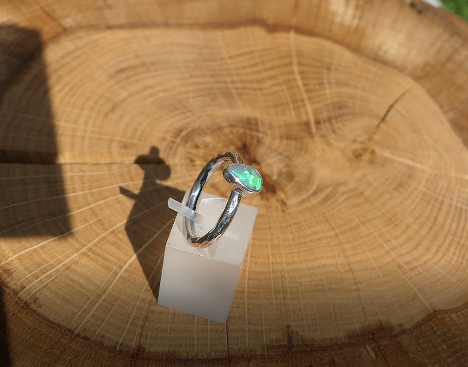 Silver opal ring size 7 / N.1/2