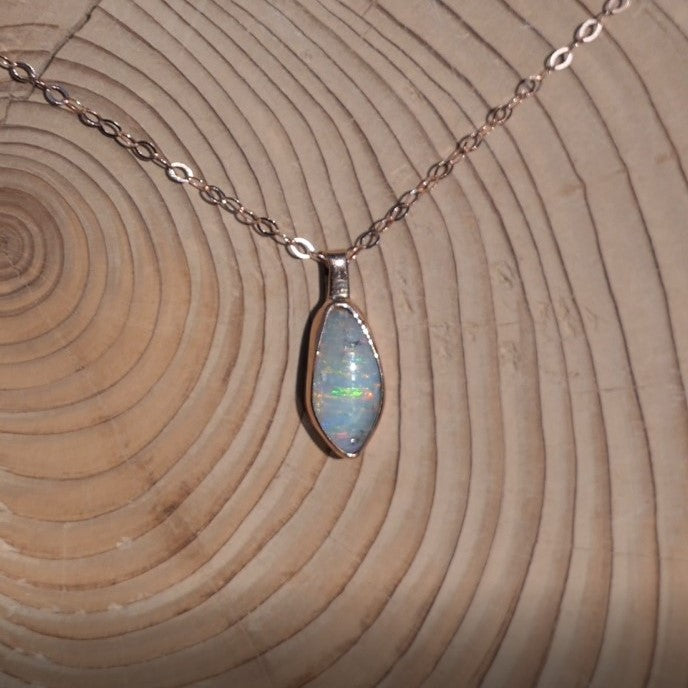 Mintubi Solid Black Opal Set in 9k Rose Gold