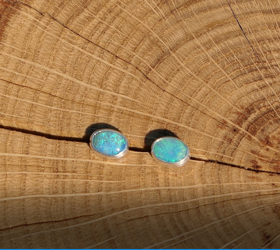 Custom made silver earstuds