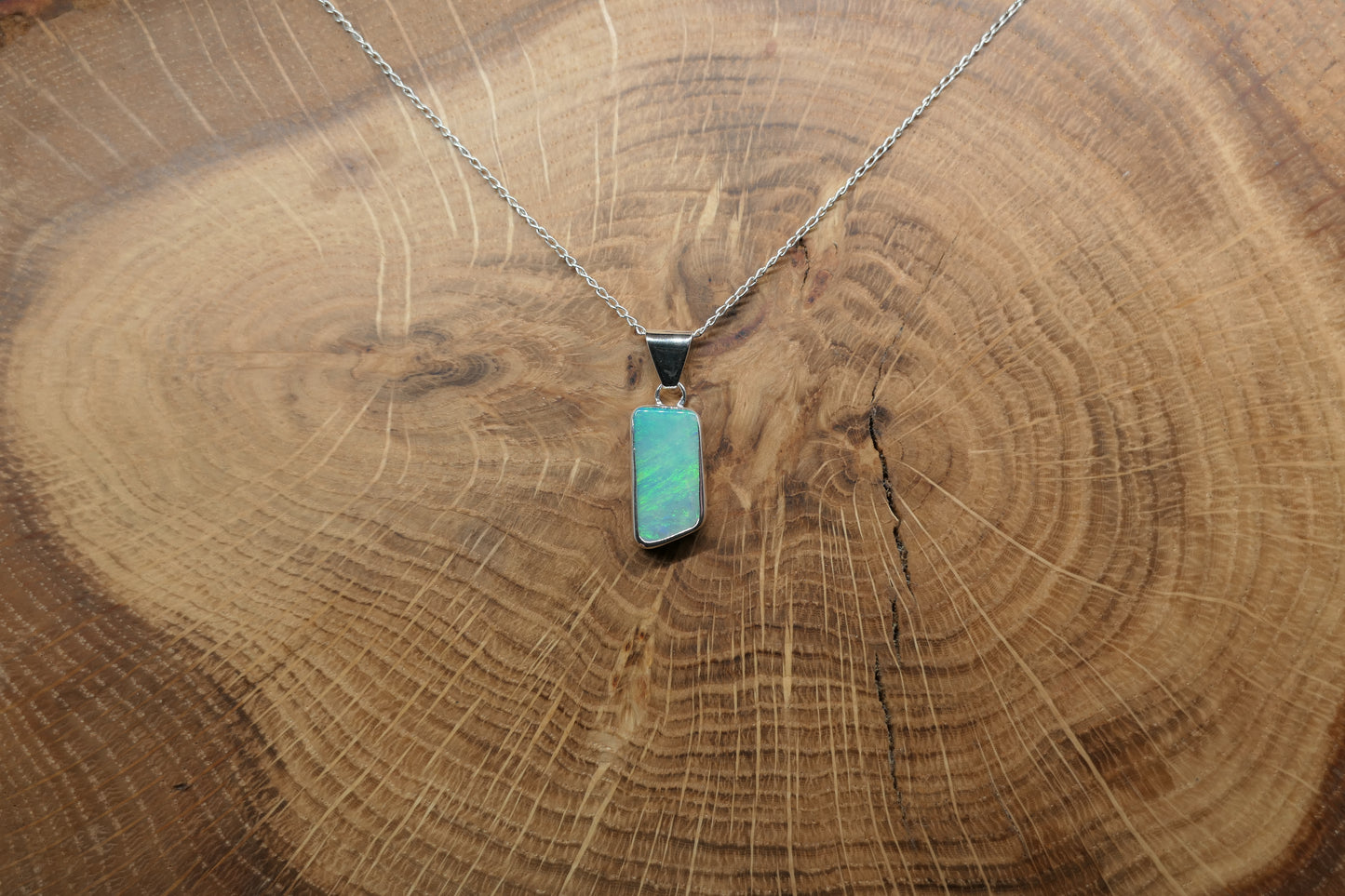 Silver Mintubi opal pendant