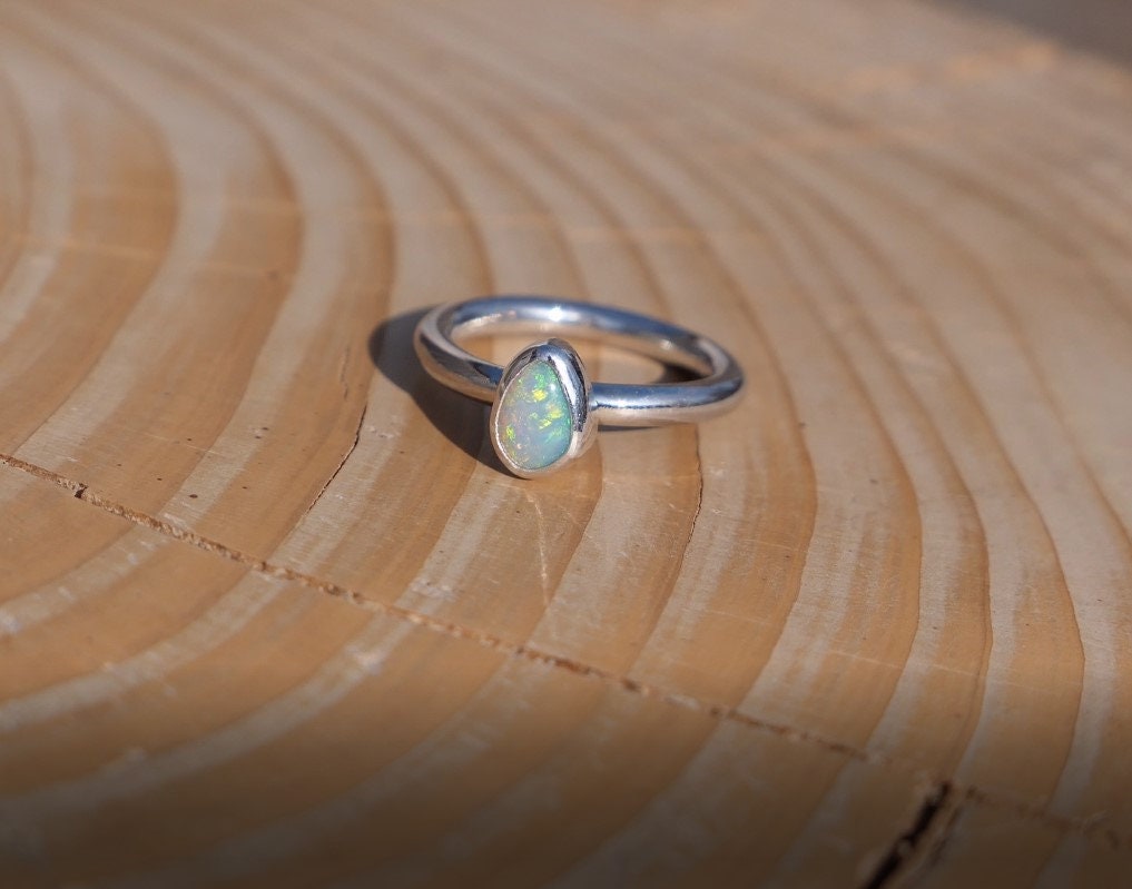 Solid opal ring size I-1/2