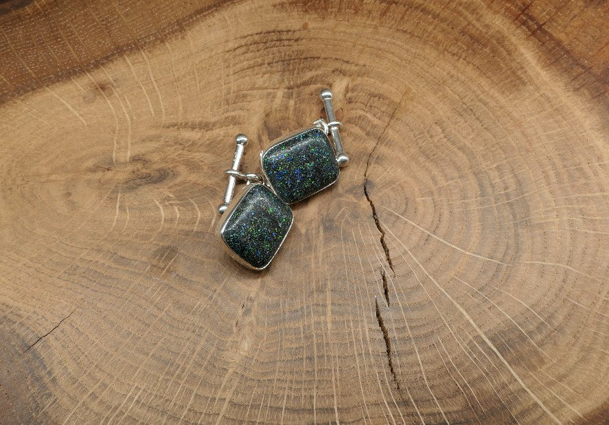 Sterling Silver opal cufflinks