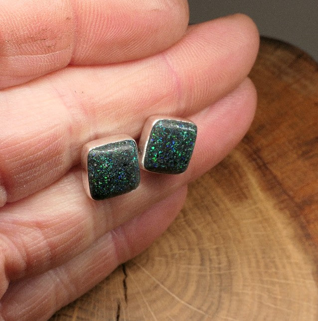 Sterling Silver opal cufflinks