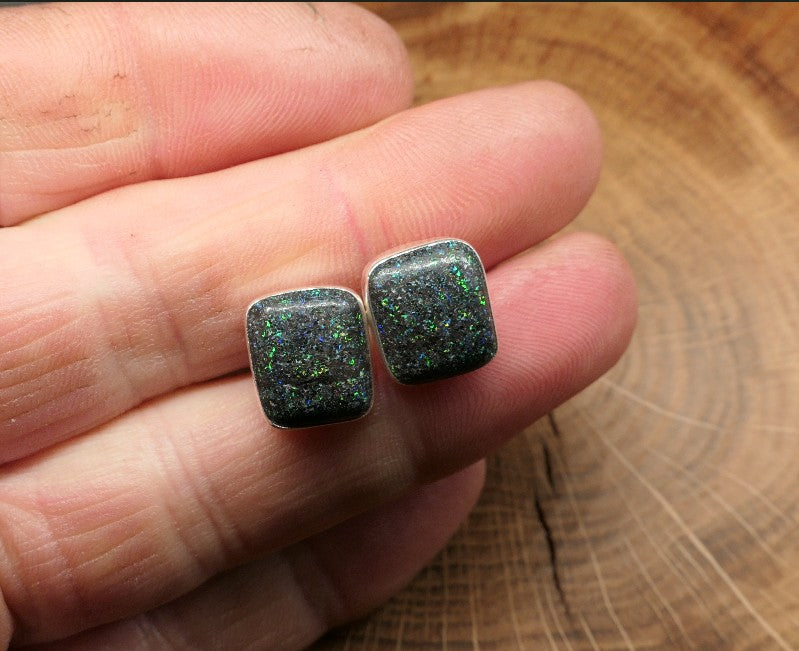 Sterling Silver opal cufflinks