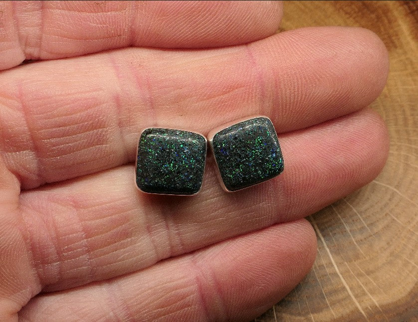 Sterling Silver opal cufflinks