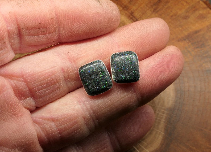 Sterling Silver opal cufflinks