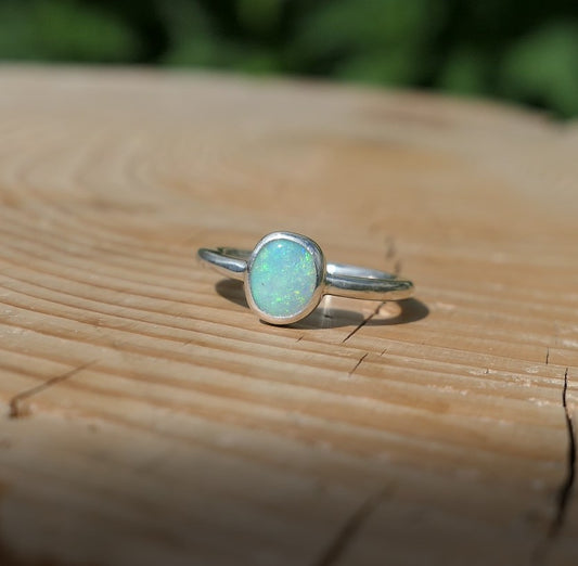 Opal ring, size Q