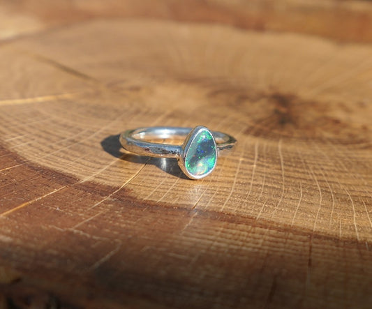 Solid opal ring size L - 5.75