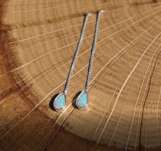 Dangle and drop silver earrings