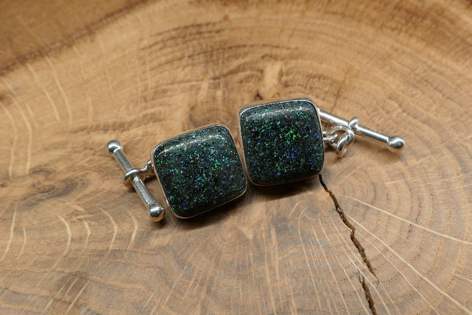 Sterling Silver opal cufflinks