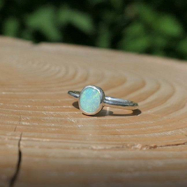 Opal ring, size Q