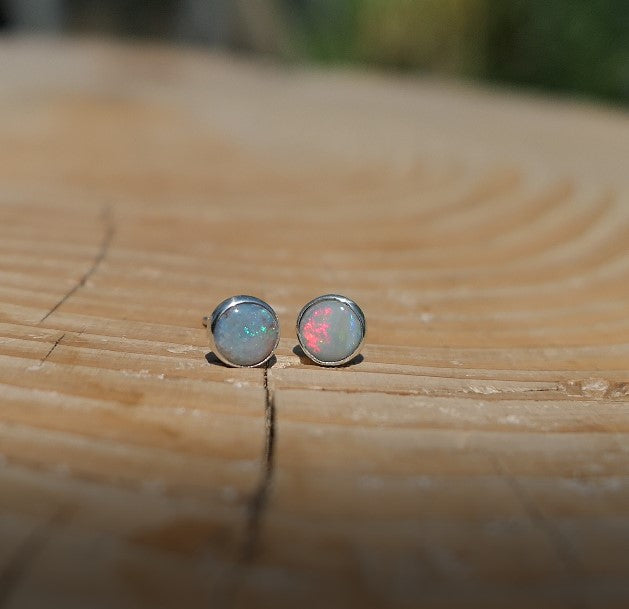 6mm silver earstuds