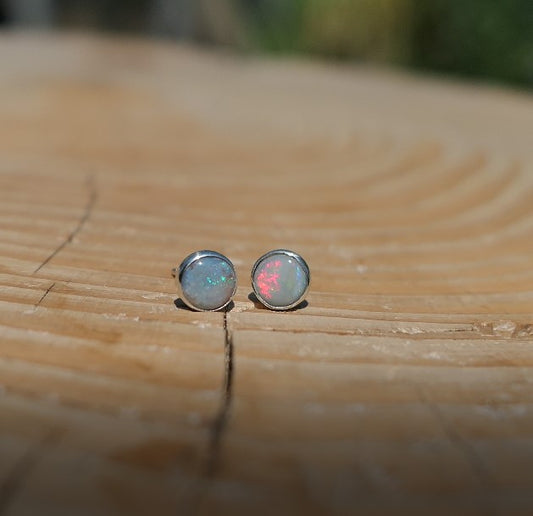 6mm silver earstuds