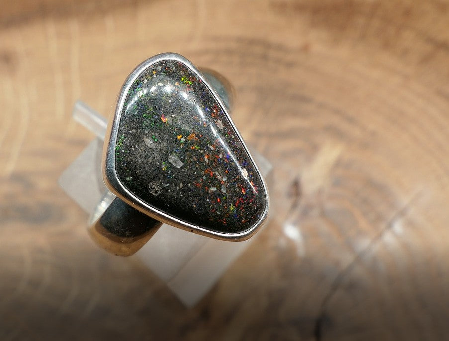 Silver Opal ring size P