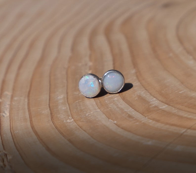 6mm silver earstuds