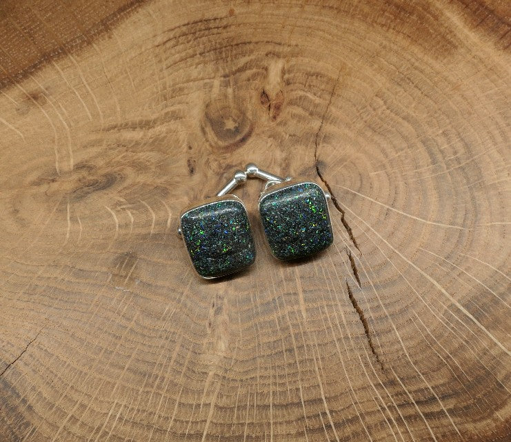 Sterling Silver opal cufflinks
