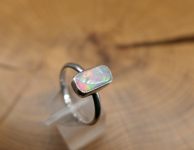 Silver Opal ring size S/9.25 US