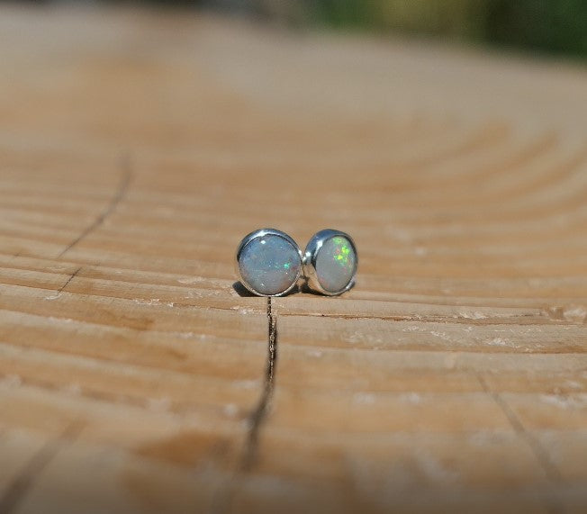 6mm silver earstuds