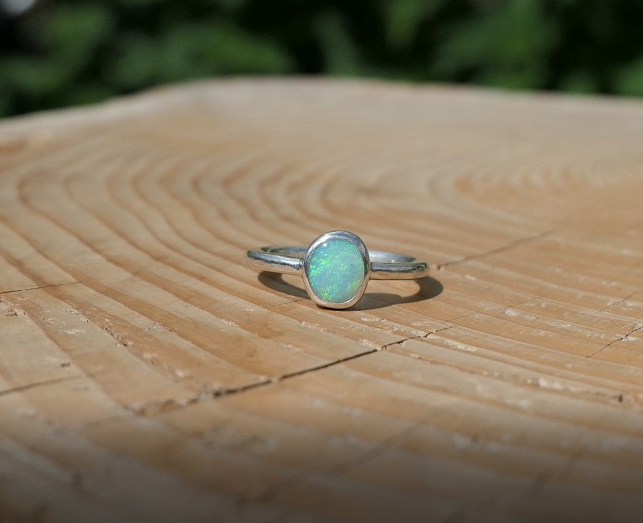 Opal ring, size Q