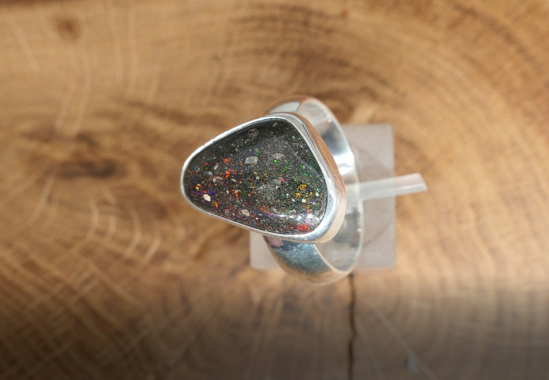 Silver Opal ring size P