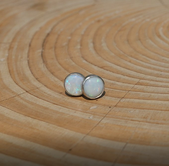 6mm silver earstuds