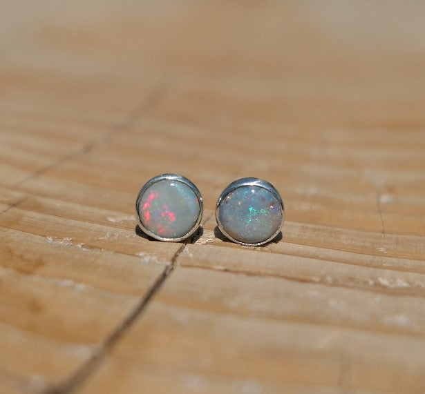 6mm silver earstuds