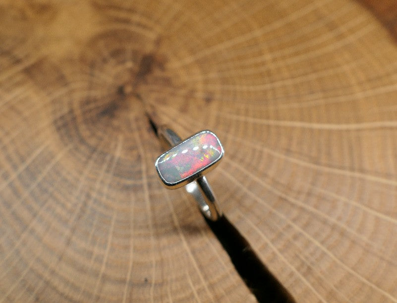 Silver Opal ring size S/9.25 US