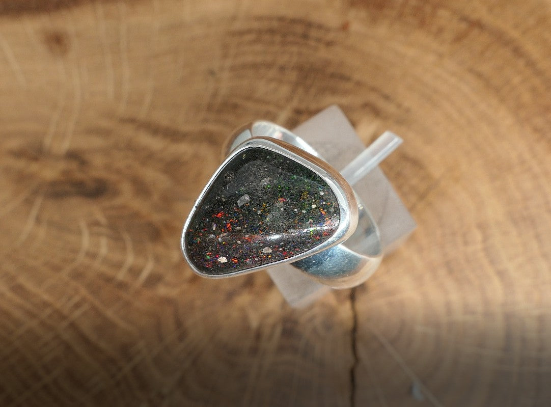 Silver Opal ring size P