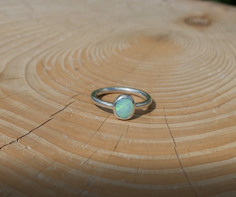 Opal ring, size Q