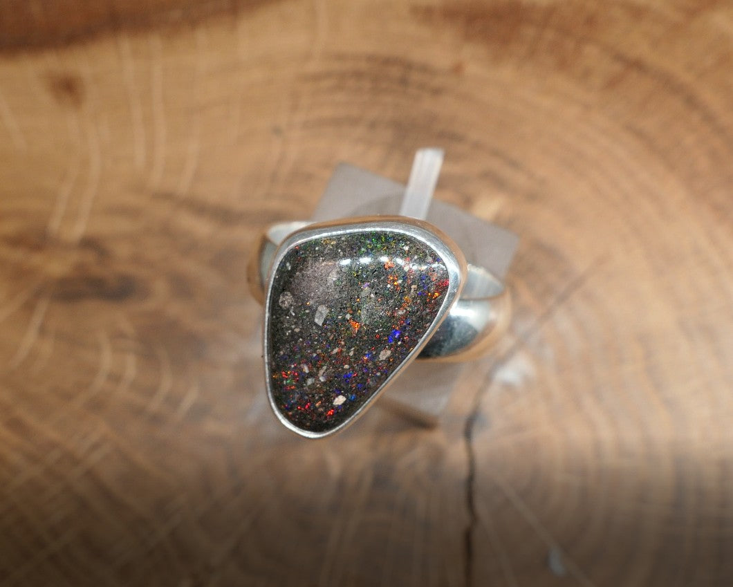 Silver Opal ring size P