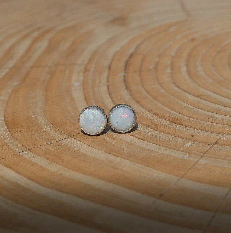 6mm silver earstuds